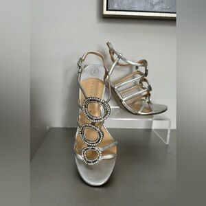 Beautiful Silver and crystal stiletto heels